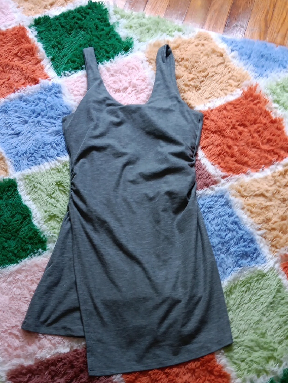 Athletic Works Grayish Green Athletic Dress with Built In Shorts NWOTs